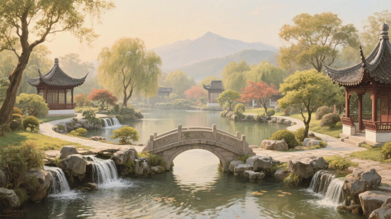Chinese garden landscapes