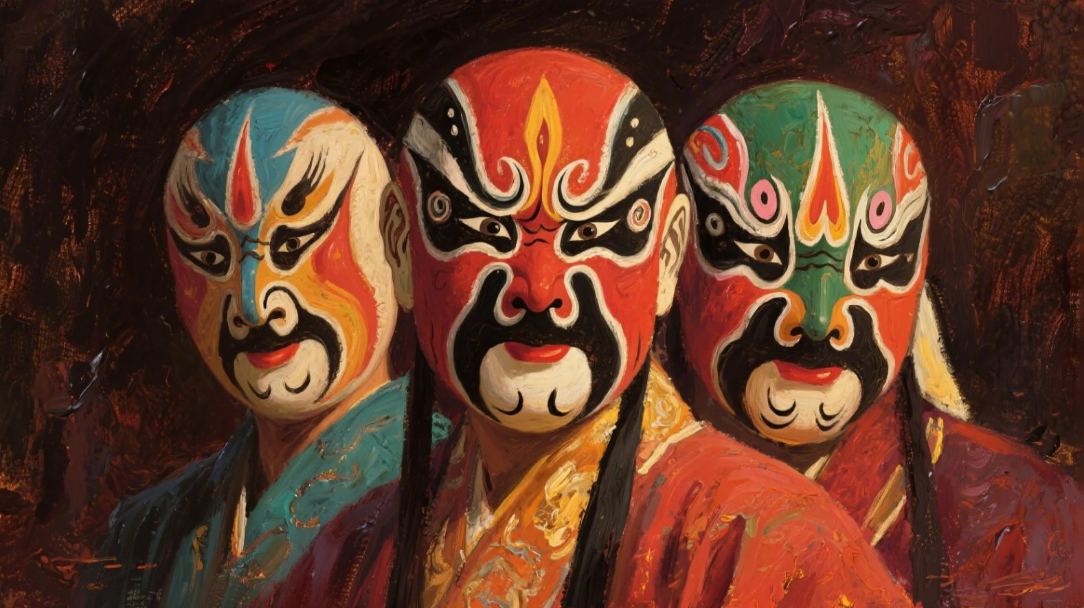 Chinese opera mask designs