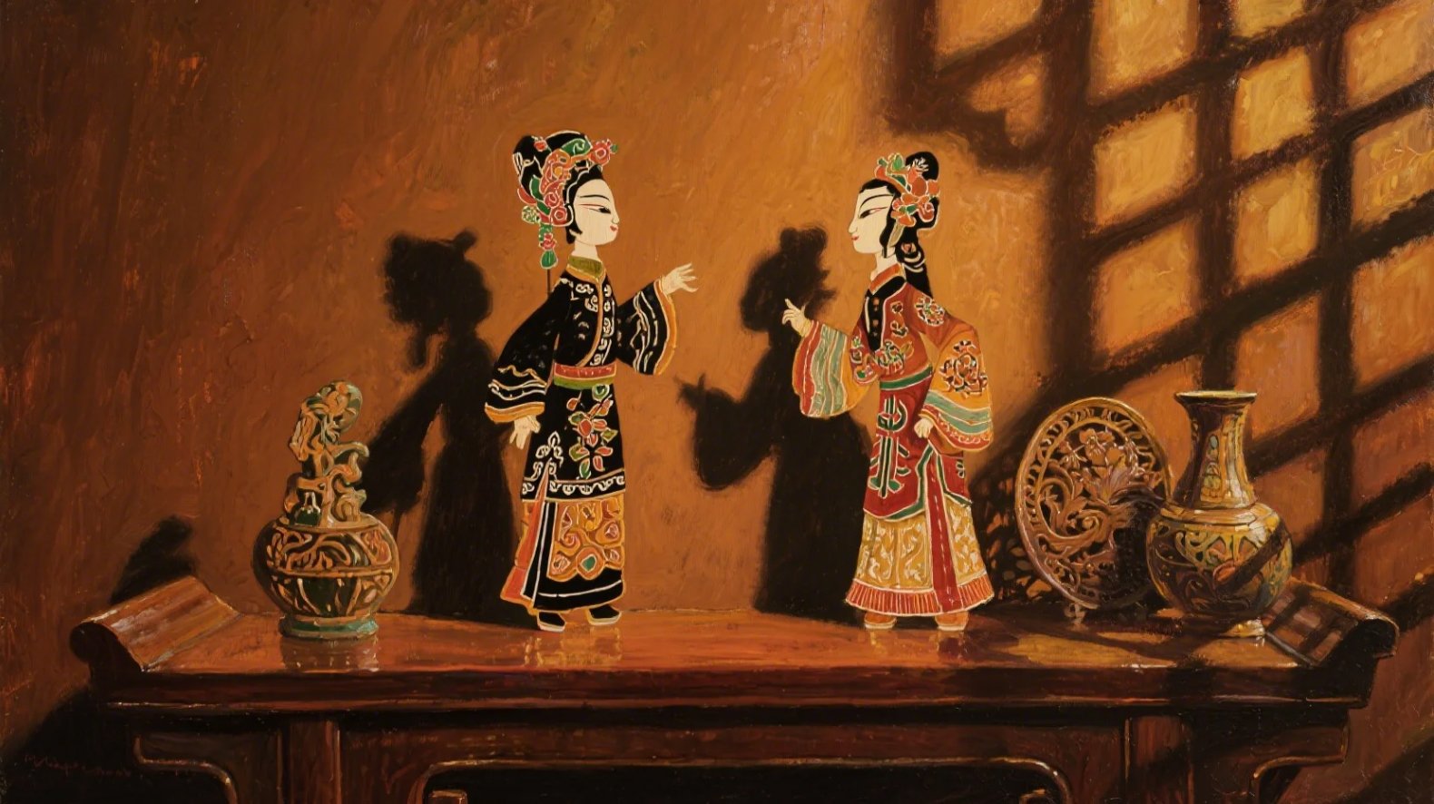 Chinese shadow puppet designs