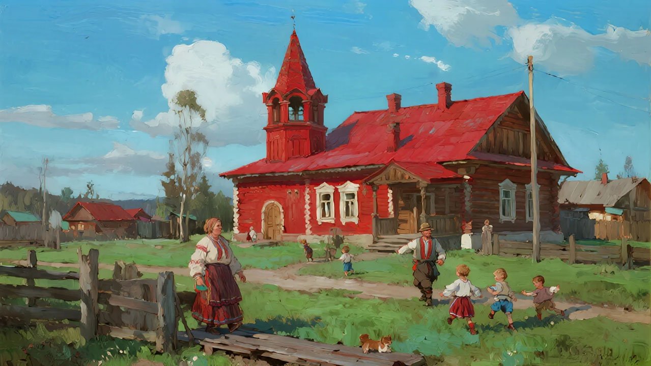 A Chinese Village Wrapped by the Russian Borde